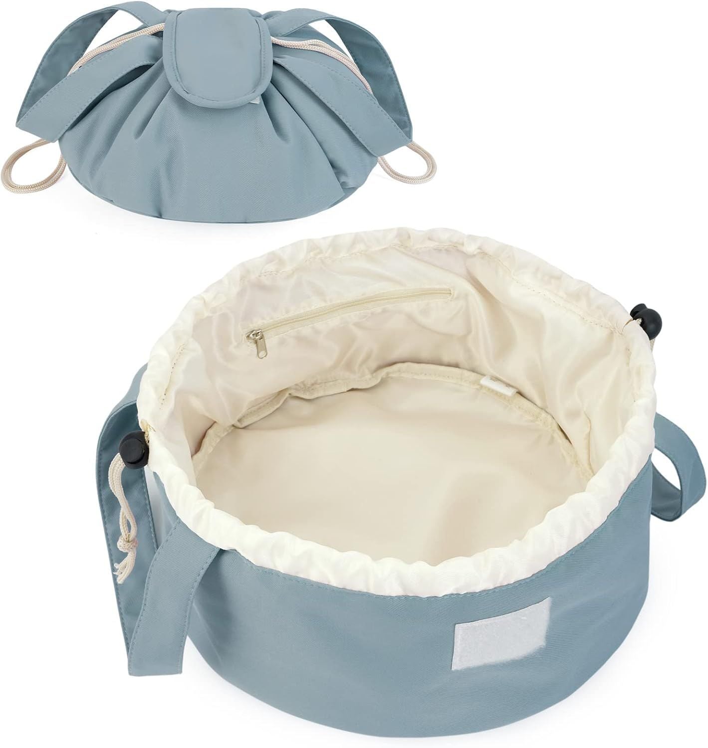 Large Drawstring Makeup Bag Women Travel Toiletry Organizer Essential Accessories
