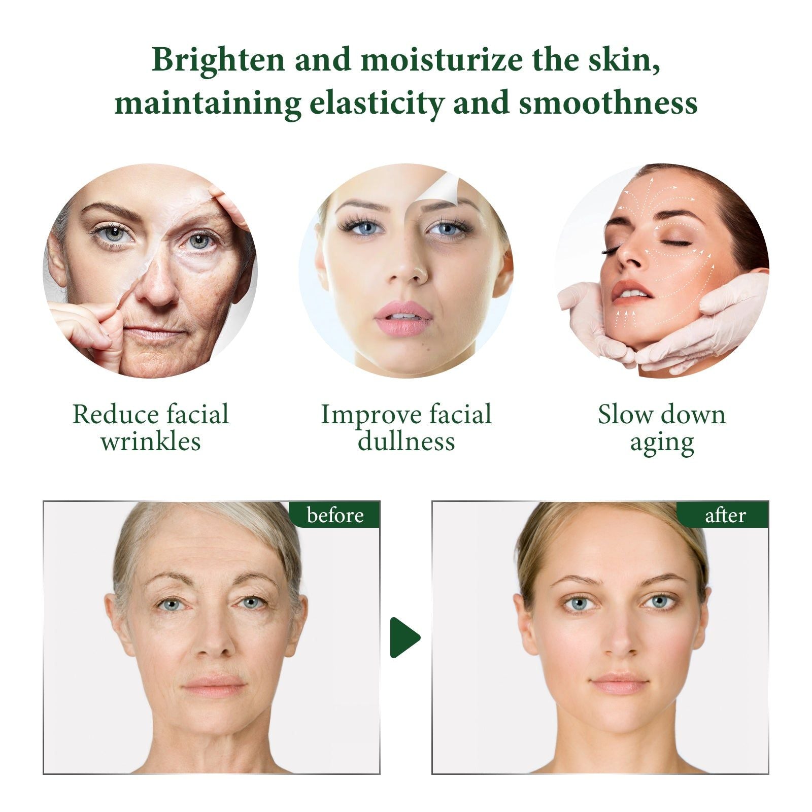 28-Day Anti-Aging Serum, Moisturize and Firm Skin, Reduce Wrinkles, Brighten, Rejuvenate ,30ml