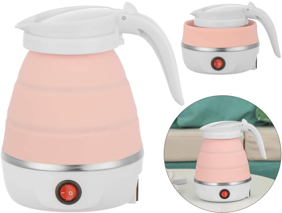 Folding Travel Kettle 600ml Electric Silicone Water Bottle Portable Heating Fast Kettle