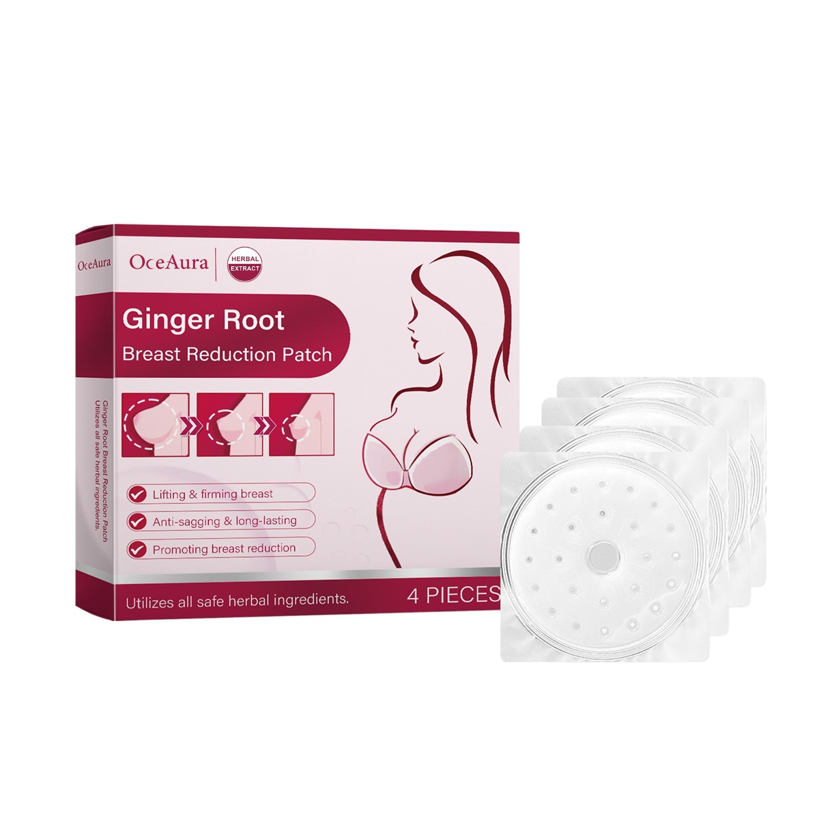 Chest Care Patch, Skin Rejuvenation, Firming, Moisturizing, Anti-Sagging ,4pieces