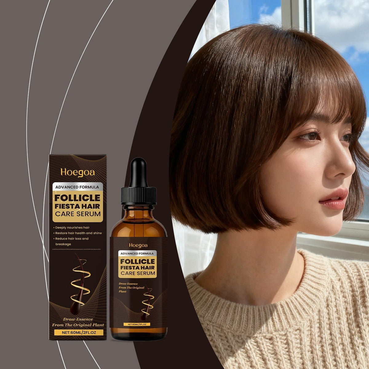 Hair Care Essential Oil for Nourishing Scalp, Strengthening Hair, Promoting Growth ,60ml