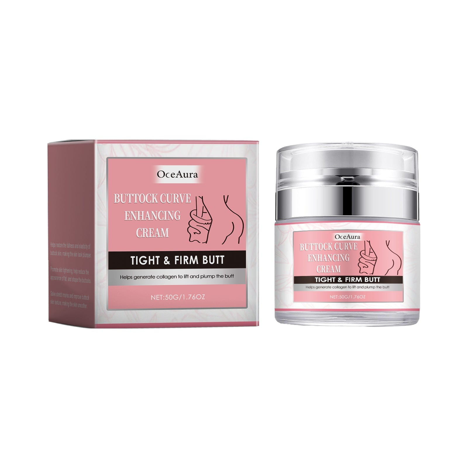 Hip Care Cream, Moisturizing, Skin Firming, Natural Glow, Daily Massage ,50g