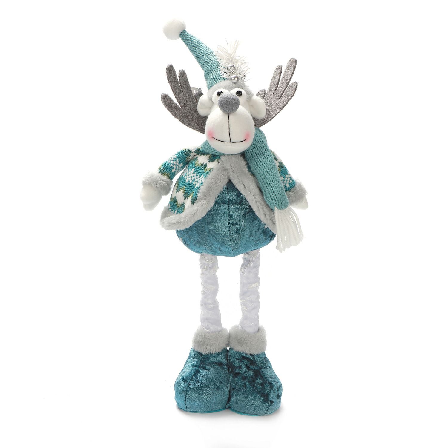 Christmas Plush Santa Claus Snowman Telescopic Doll Desktop Ornament Holiday Decoration
