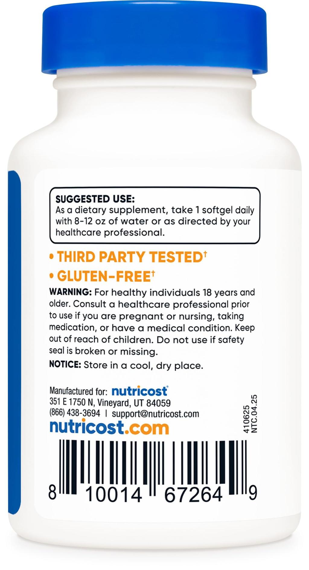 Nutricost Vitamin K2 MK-7 100mcg (240 Softgels)