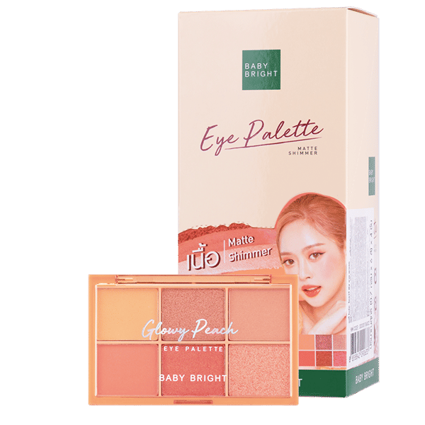 GLOWY PEACH EYE PALETTE 0.7G X 6COLORS BABY BRIGHT (M)