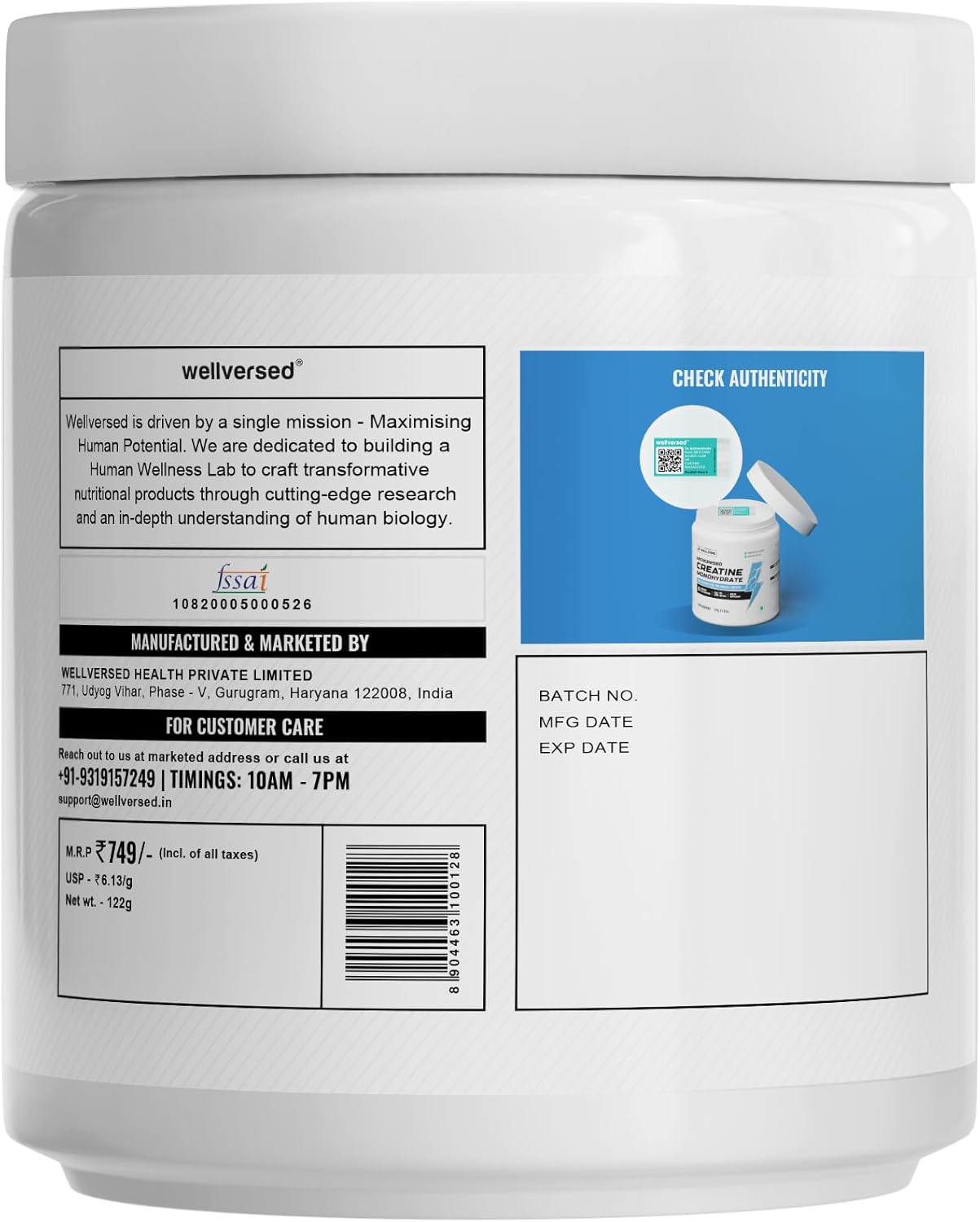 Wellcore Creatine Tropical Tango 122g