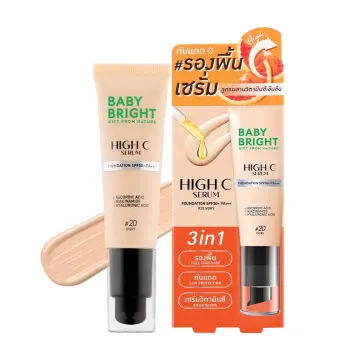High C Serum Foundation SPF50+ PA+++ 30g Baby Bright (M) #20 Ivory