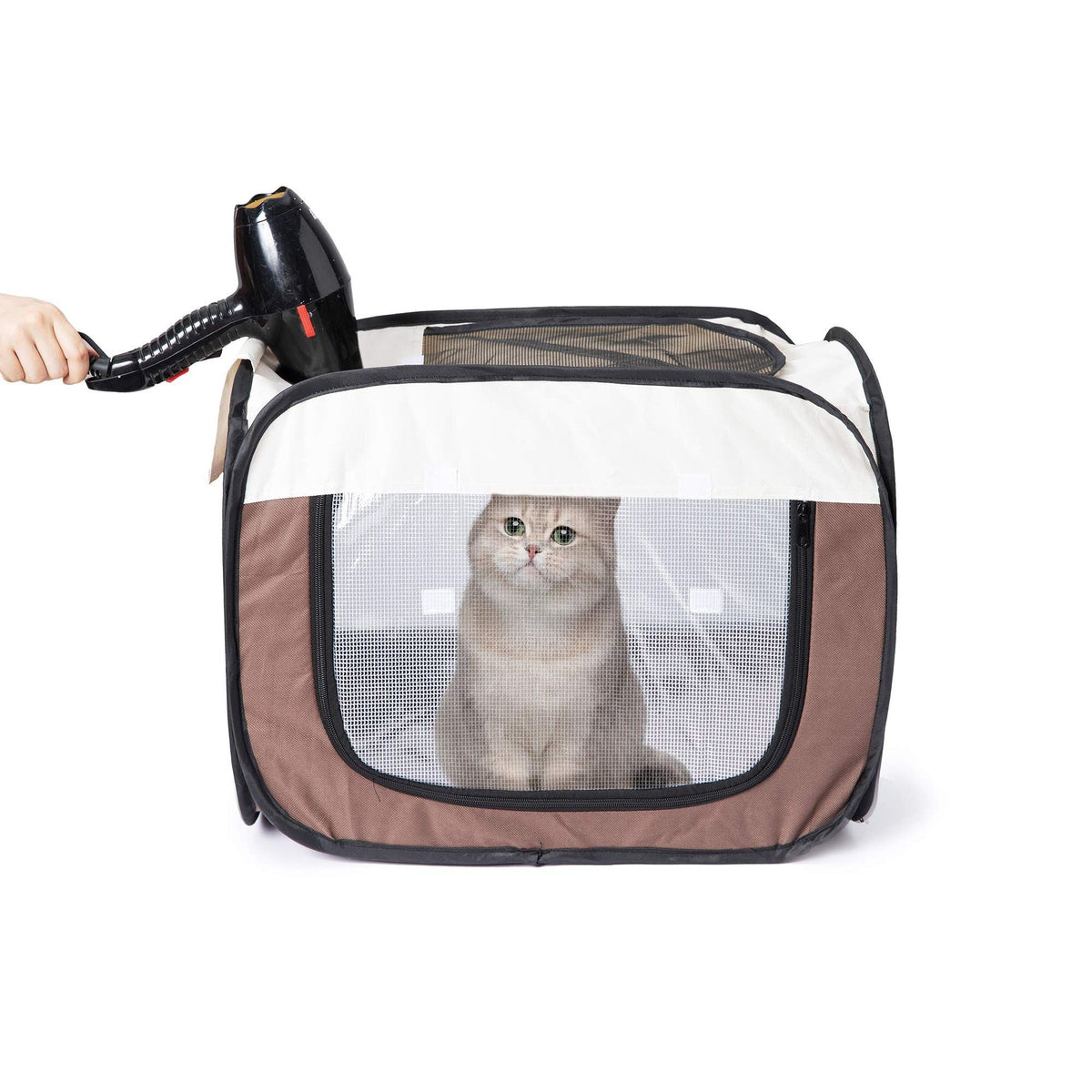 Pet Drying Box Foldable Pet Dry Room Grooming House Pet Bath Hair Dryer Cage