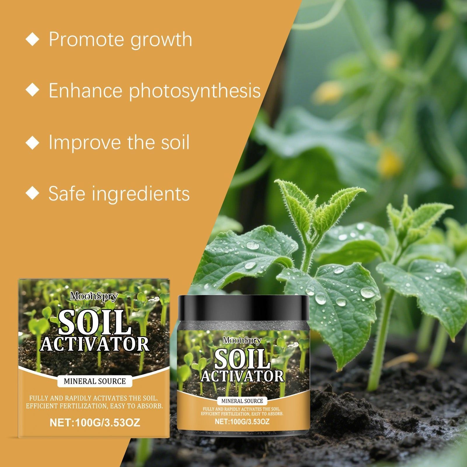 Boost Plant Growth with Soil Activator, Horticultural Care, Nutrient & Soil Health ,100g