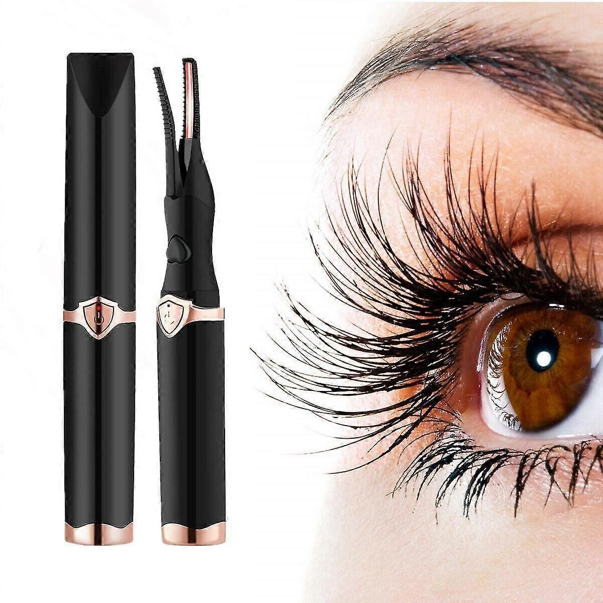 Electric Heated Eyelash Curler Usb Rechargeable Makeup Curling Tool Long Lasting Indoor
