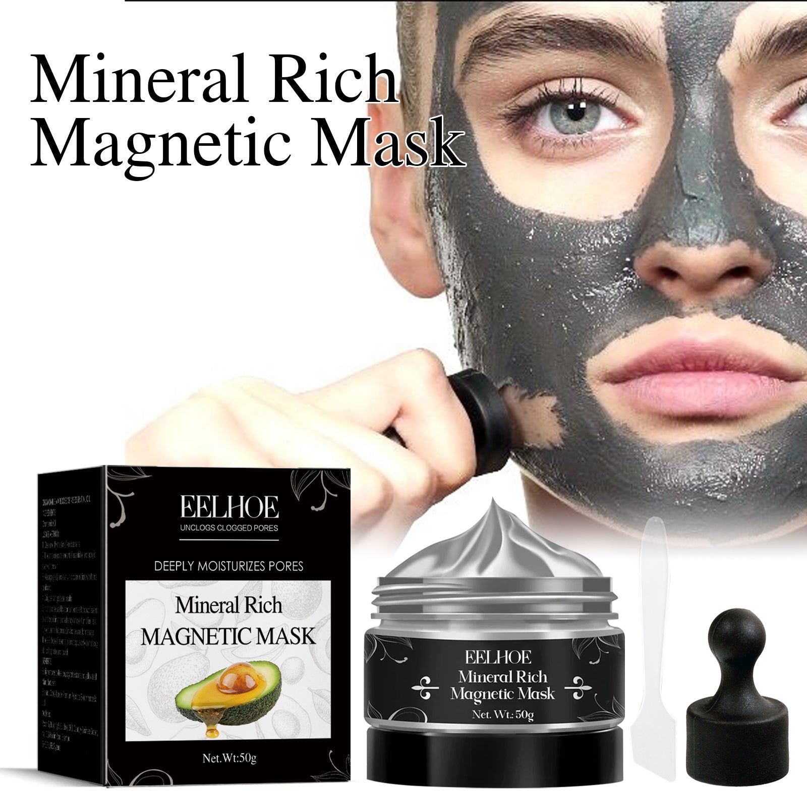 Blackhead Removal Mask, Deep Pore Cleanser, Clear Skin, Oil Control, Pimple Treatment ,50g