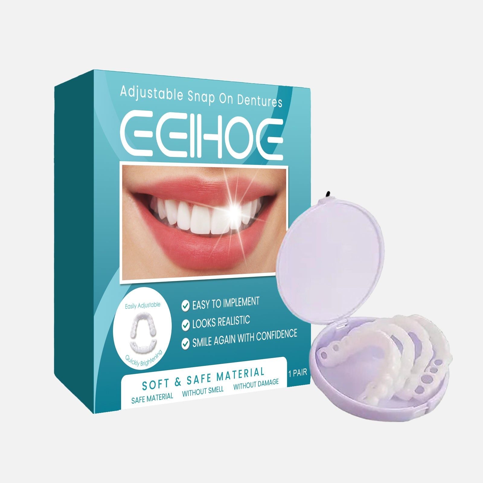 Adjustable Orthodontic Denture Kit, Easy, Non-Invasive, Affordable Smile Repair ,1pairs