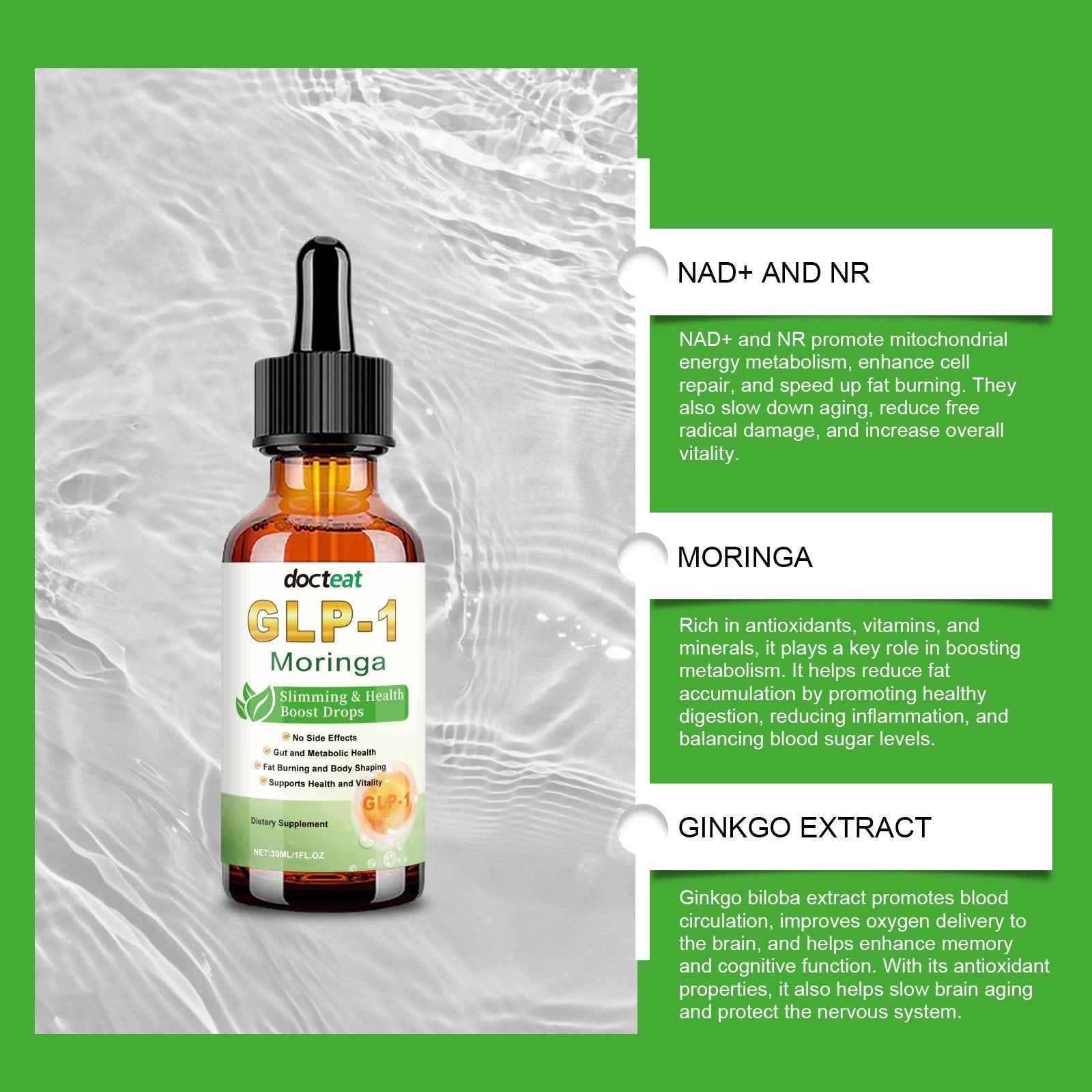 Boost Your Body Care with GLP-1 Drops, Fat Burn, Appetite Control, Youthful Energy ,30ml