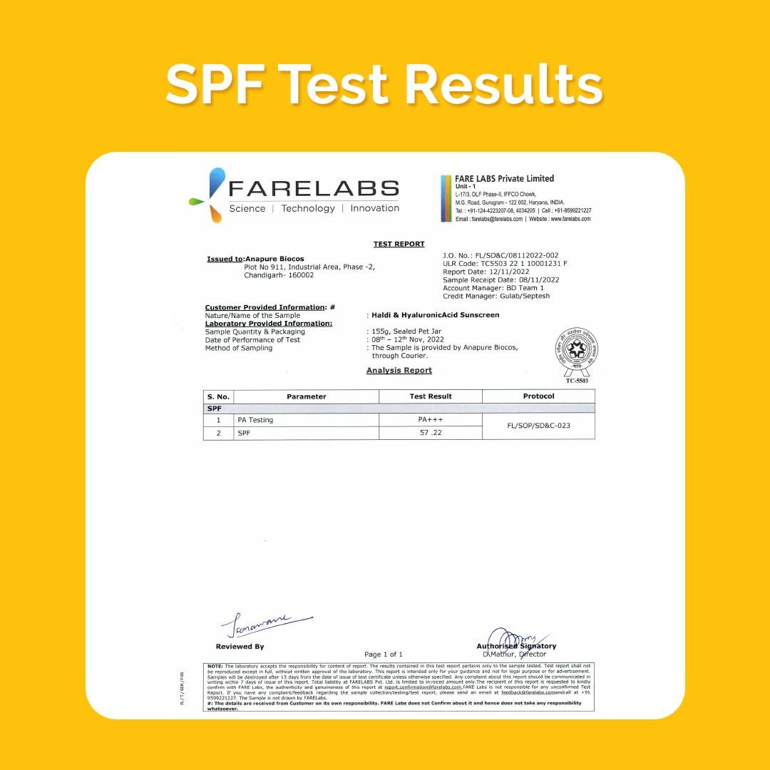 Dr. Sheth's Haldi & Hyaluronic Acid Sunscreen 80 gm