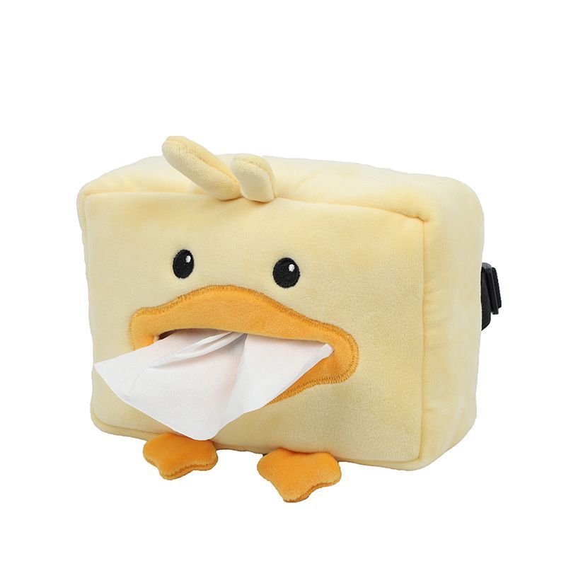 Car Tissue Holder Plush Animal Napkin Dispenser Organizer Auto Interior Accessories