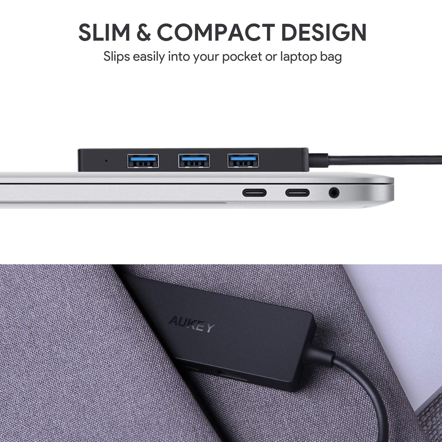 Aukey CB-C64 USB-C to 4-port USB3.0 A Hub