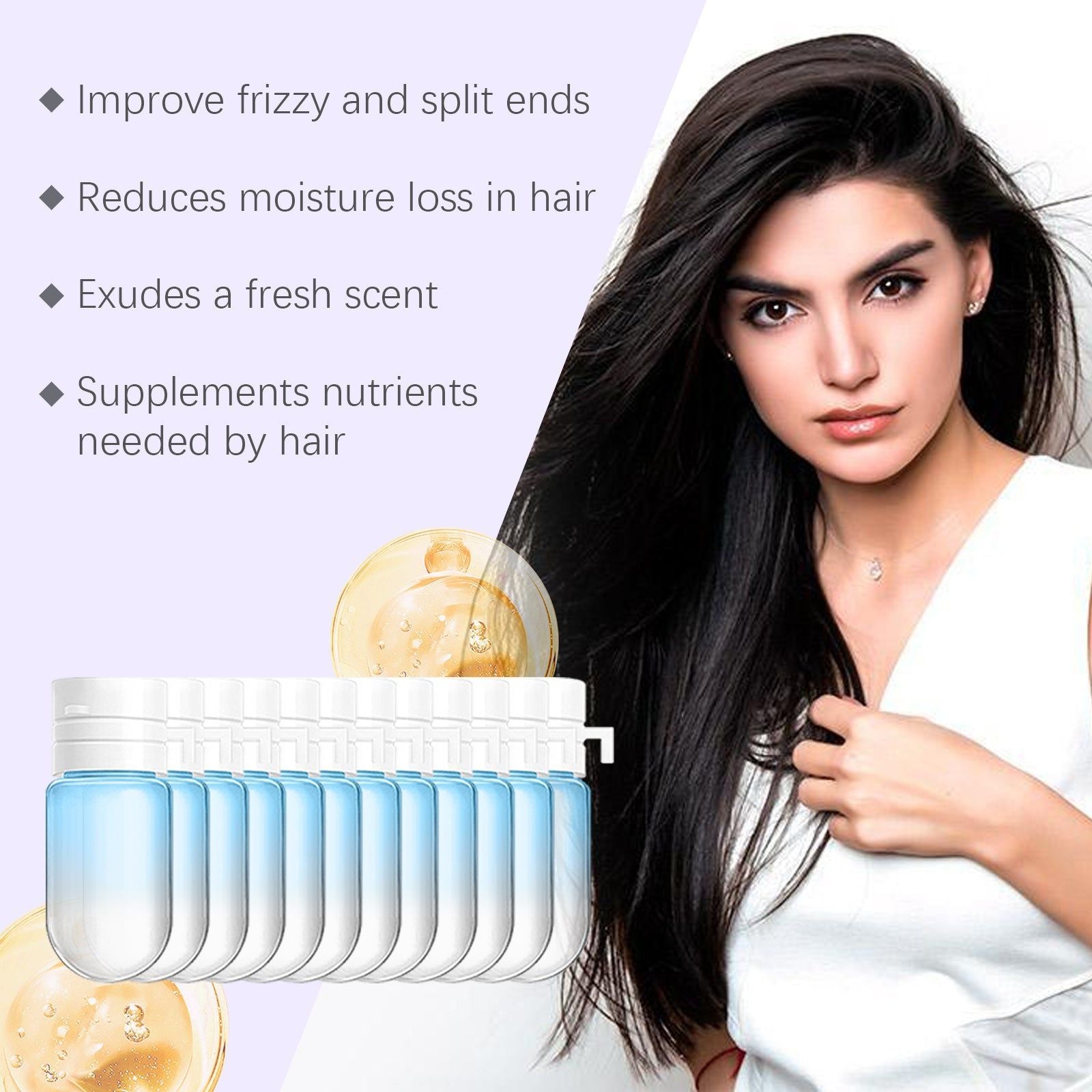 Aquatic Floral Hair Care Oil, Nourishing Frizz Control, Shine & Moisture ,1 set
