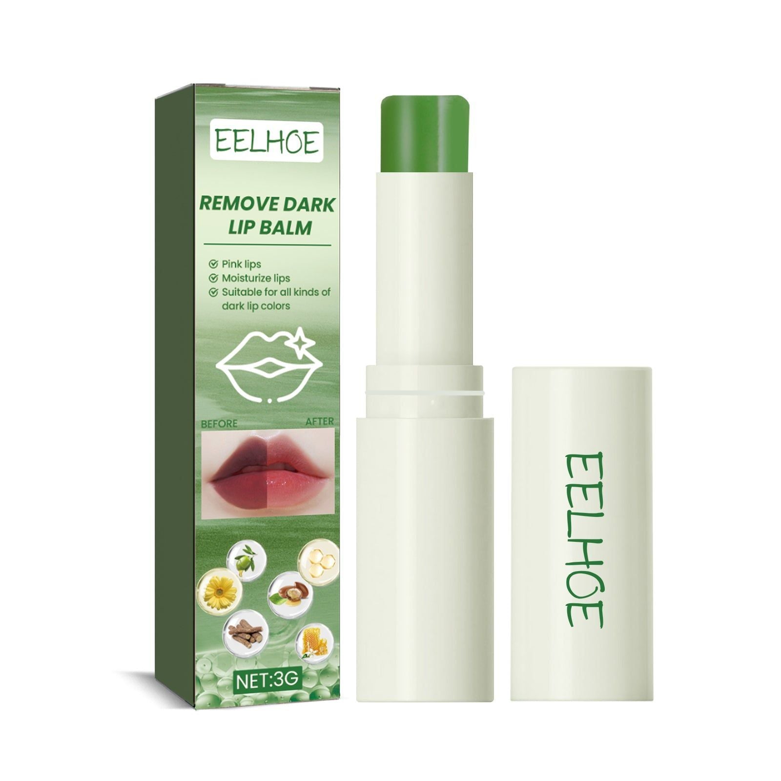 Black Lip Balm Fade Lip Lines Moisturize Break Black Lips Natural Glow ,3g