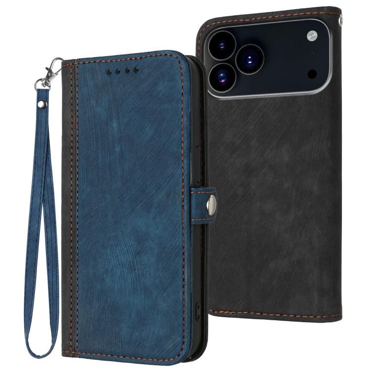 For iPhone 18 Pro Max / iPhone 17 Pro Max Side Buckle Double Fold Hand Strap Leather Phone Case