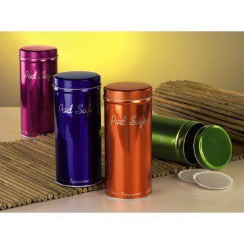 XAVAX 111036 Box for Coffee Pads, pink/green/orange/blue, 12 pieces