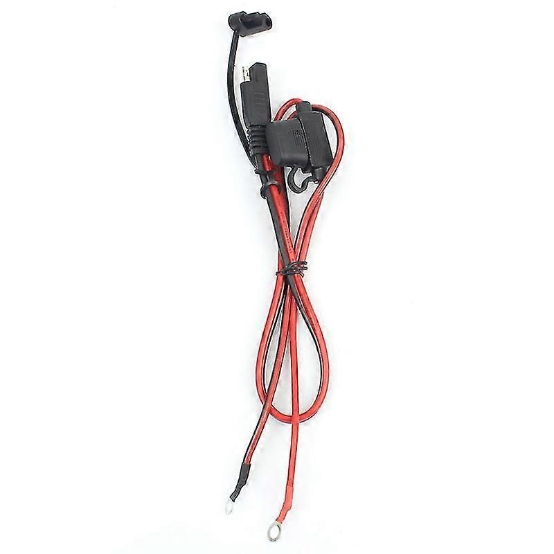 2pcs Motorcycle Battery Charger Sae Charging Cable Sae Quick Disconnect Plug To 12v Ring Terminal