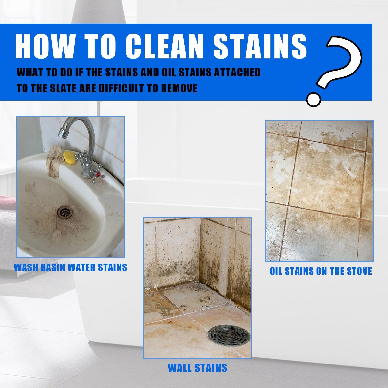 Ceramic Stone Coating Cleaner, Marble Tile Scratch Repair, Eco-Friendly Decontamination ,1set