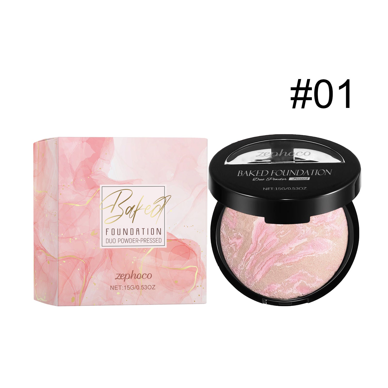 Concealer Powder Compact, Oil Control, Matte Finish, Portable Makeup, Flawless Look ,15g