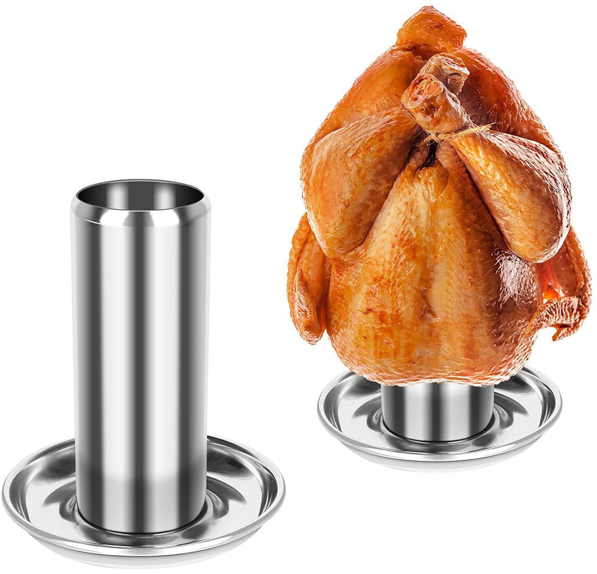 Beer Can Chicken Holder Stainless Steel Chicken Roaster Poultry Rack For Grill Oven