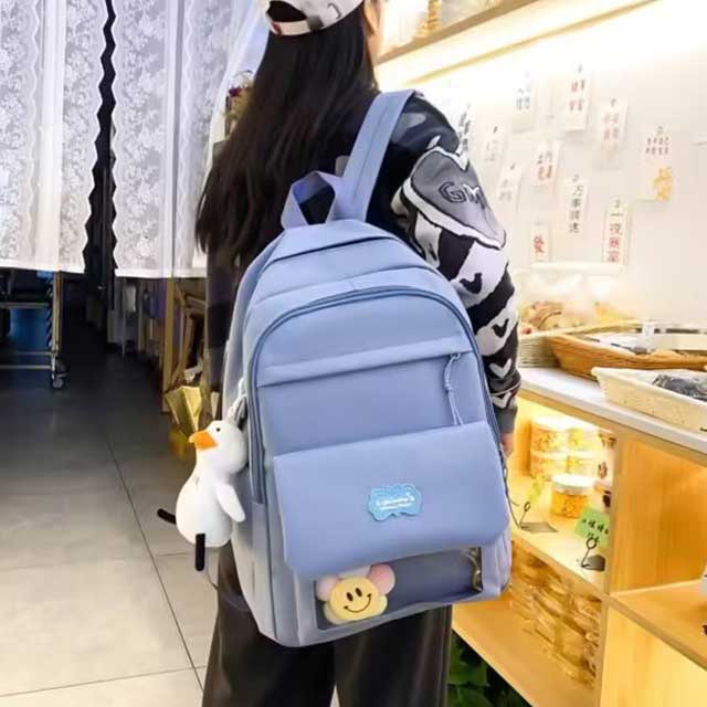 Large Capacity Four-Piece Set Schoolbag - Durable, Spacious Backpack for Kids & Students
