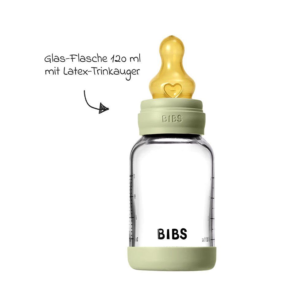 Bibs - Heat Resistant Designed With Anti-Colic Function Baby Glass Bottle Complete Set – 120ml