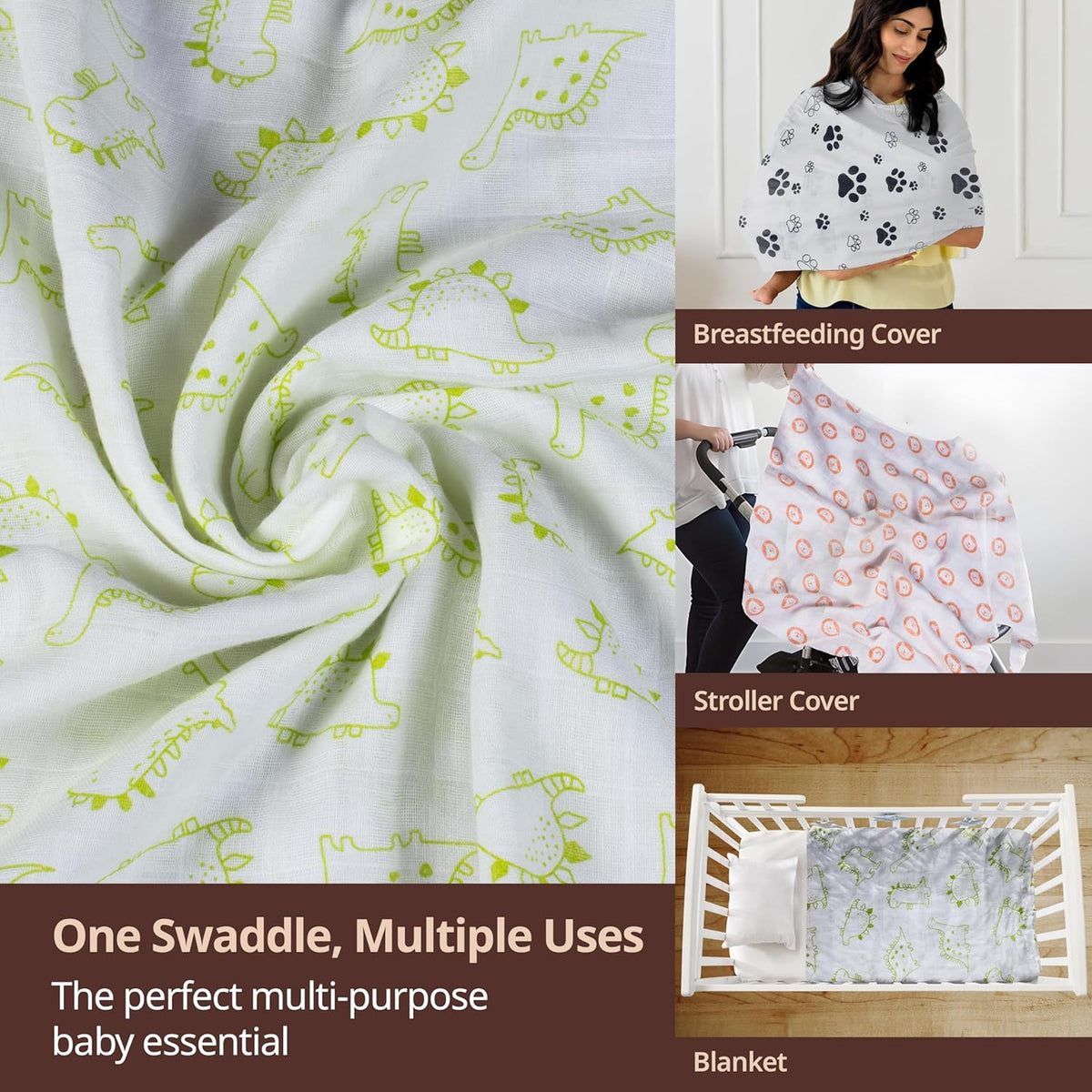 Luv Lap - Muslin Swaddle Set of 3 - Triangles