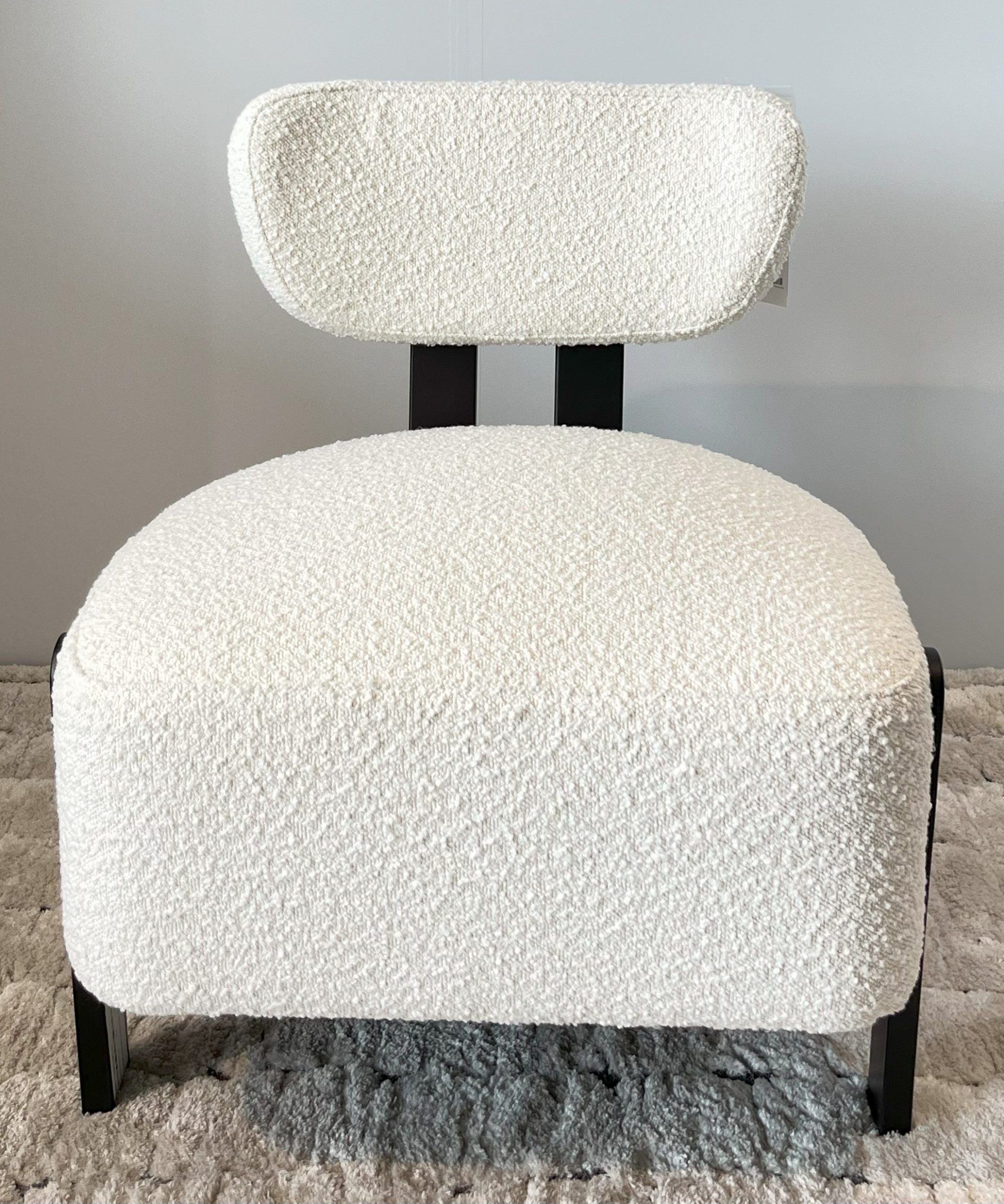 Textured White Fabric Accent Chair #GY-AC-8834