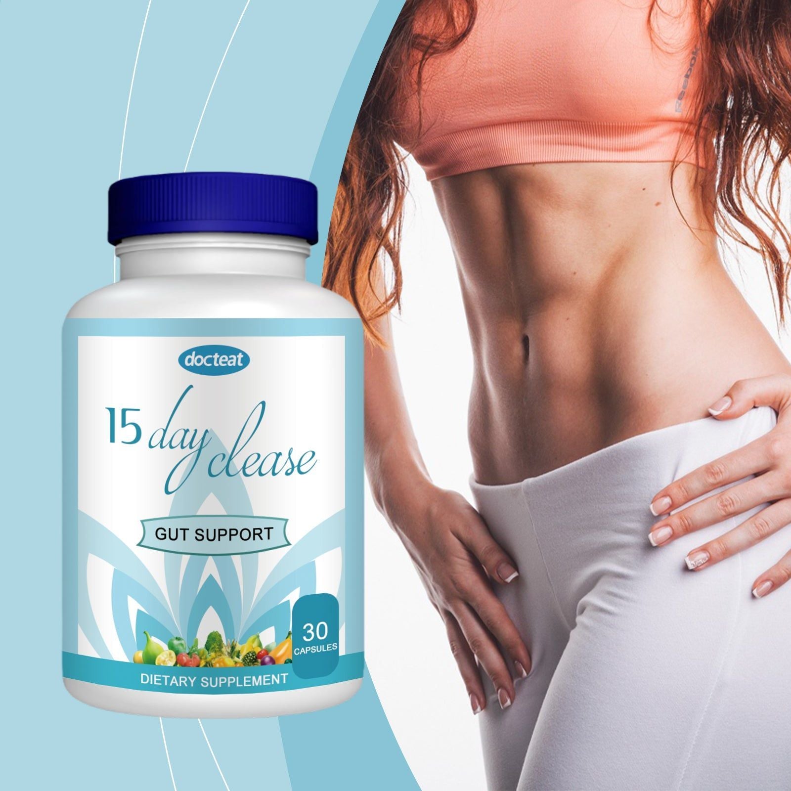 Gentle Body Care, Intestinal Cleansing Capsules, Natural Digestive Support, Daily Detox ,30pcs