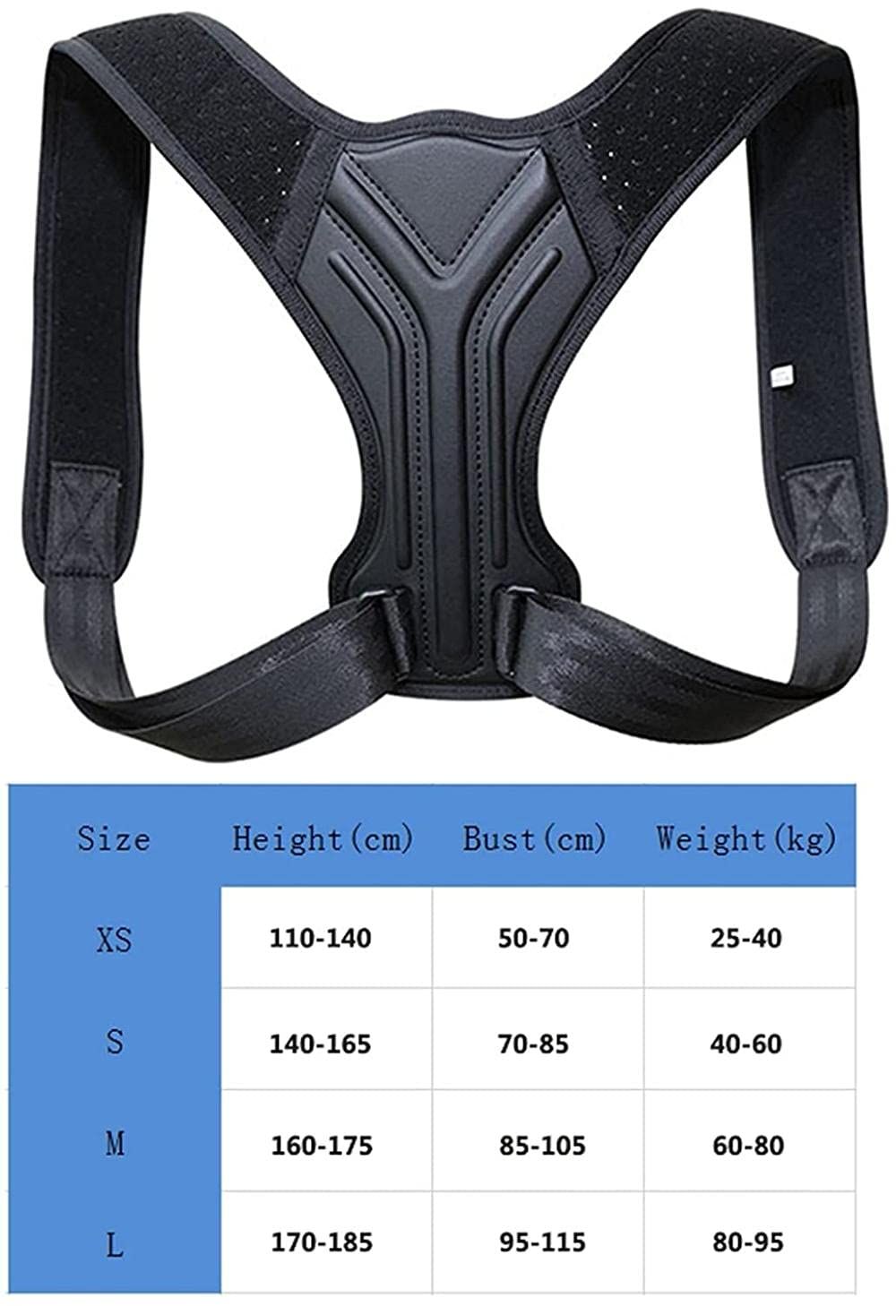 Posture Corrector Adjustable Upper Back Brace Correction Belt Back Band