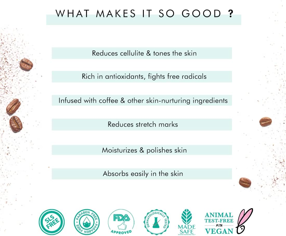 mCaffeine Naked & Raw Coffee Body Polishing Oil with Vitamin E, 100 ml