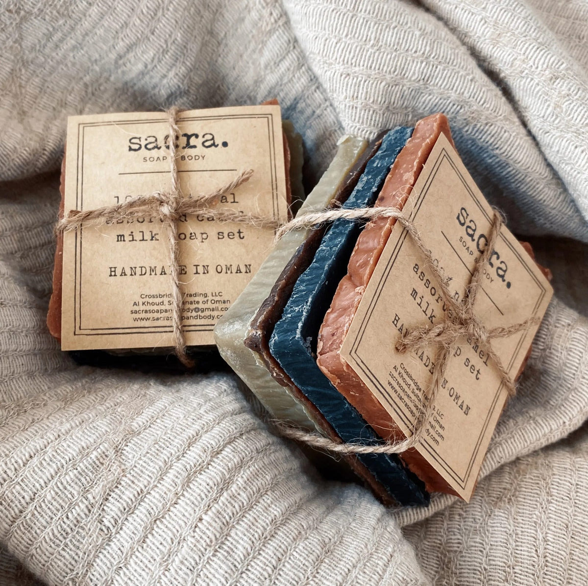 SACRA Camel Milk Soap Sampler Stack