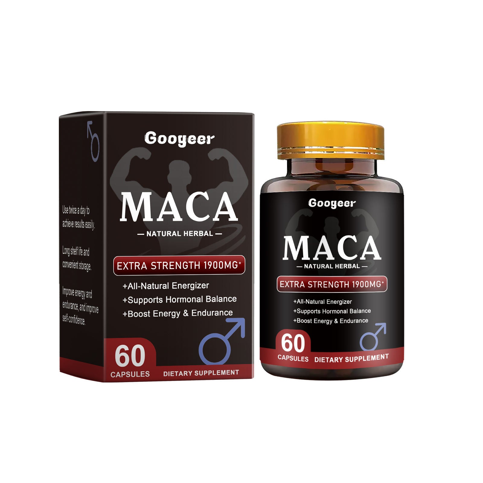 Maca Capsules, Natural Body Care, Boost Vitality, Easy Health Support ,60 capsules