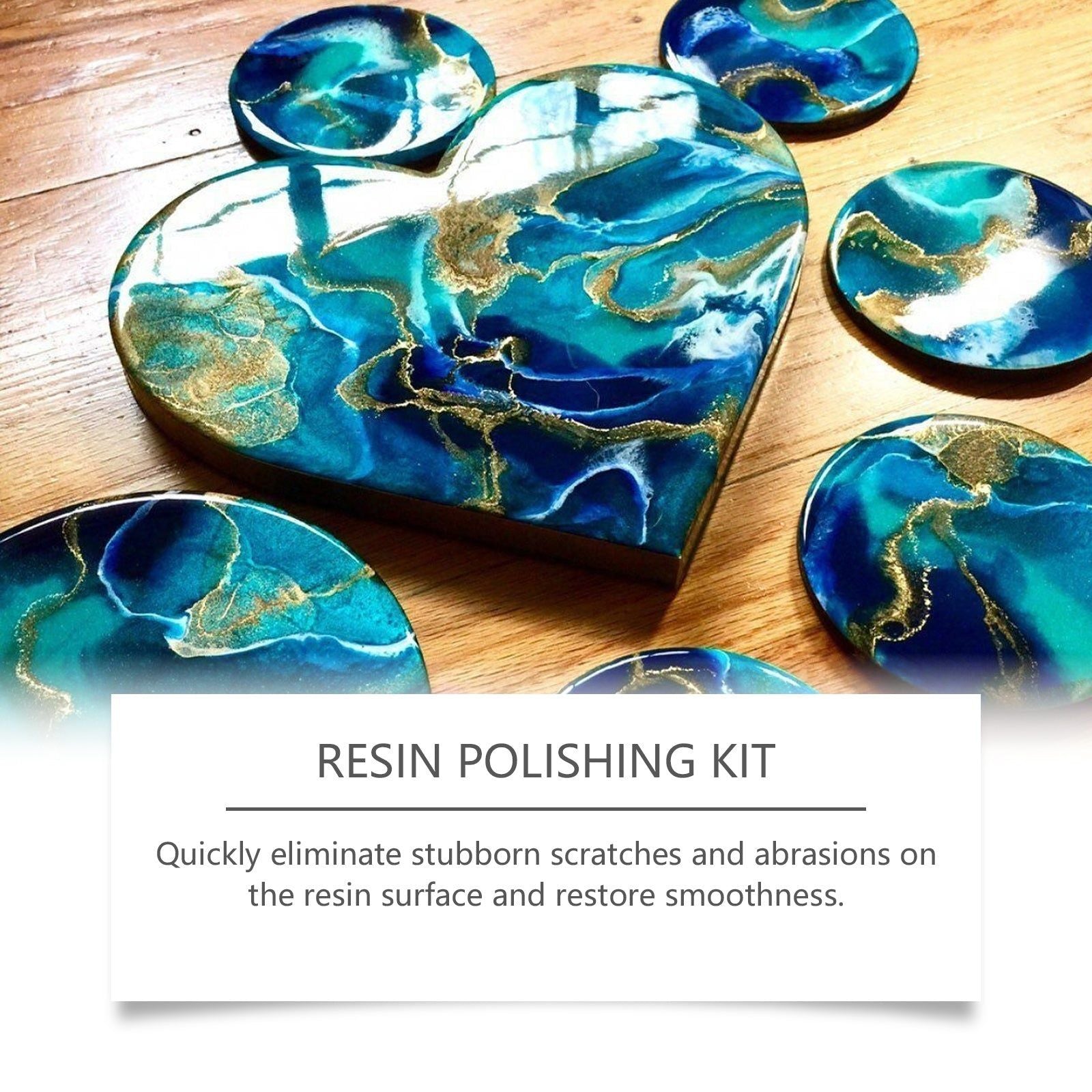 Refinish & Polish Kit, Epoxy Art Accessories, Restores Shine, Easy to Use ,1set