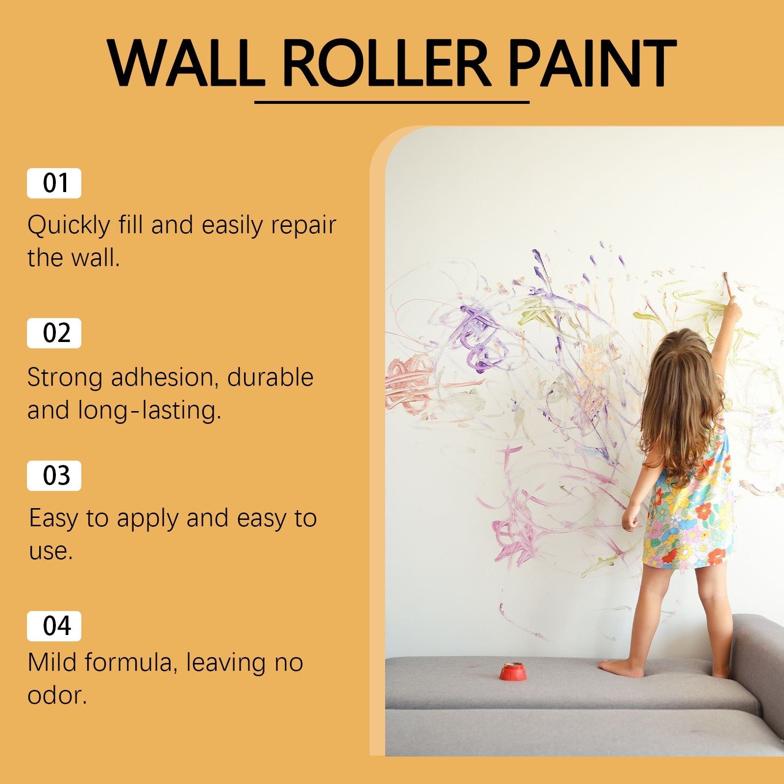 Quick Dry Repair Paint for Walls, Crack & Hole Fix, Easy Home & Professional Use ,300g