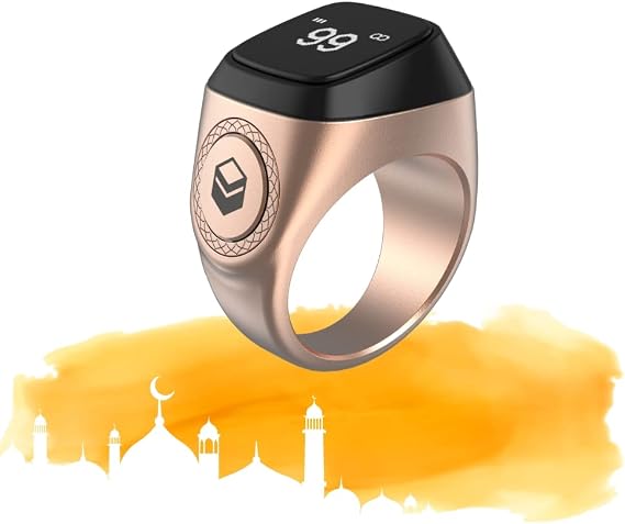 Smart Zikir Dark Green Aluminum Islamic Ring