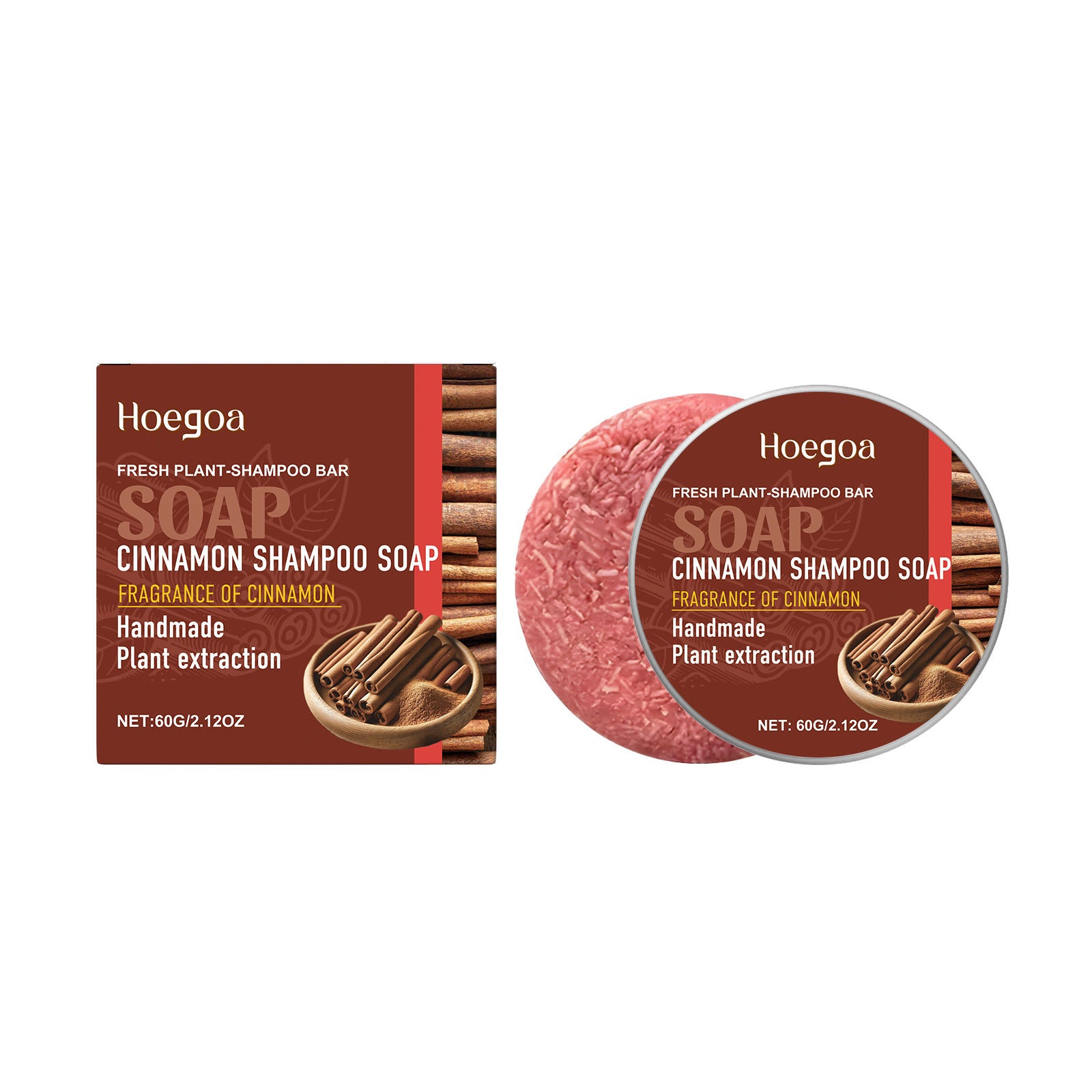 Cinnamon Scented Shampoo Bar, Nourishing, Softening, Shine, Natural Hair Care ,60g