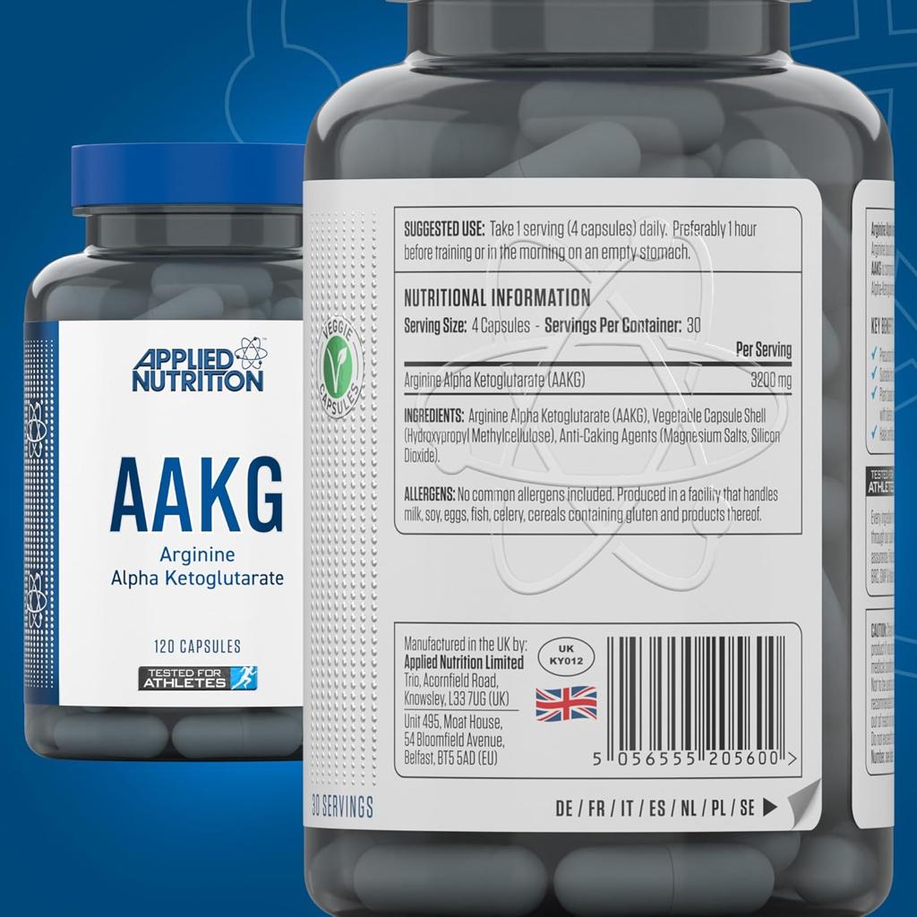 Applied Nutrition AAKG – Arginine Alpha Ketoglutarate (120 Capsules)