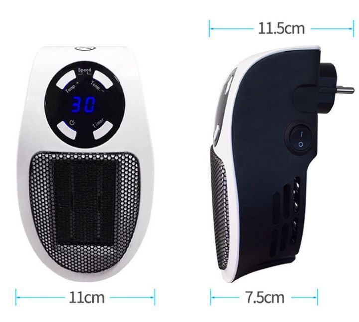 Portable Electric Heater Wall Mounted Heater Remote Control Mini Fan Heater
