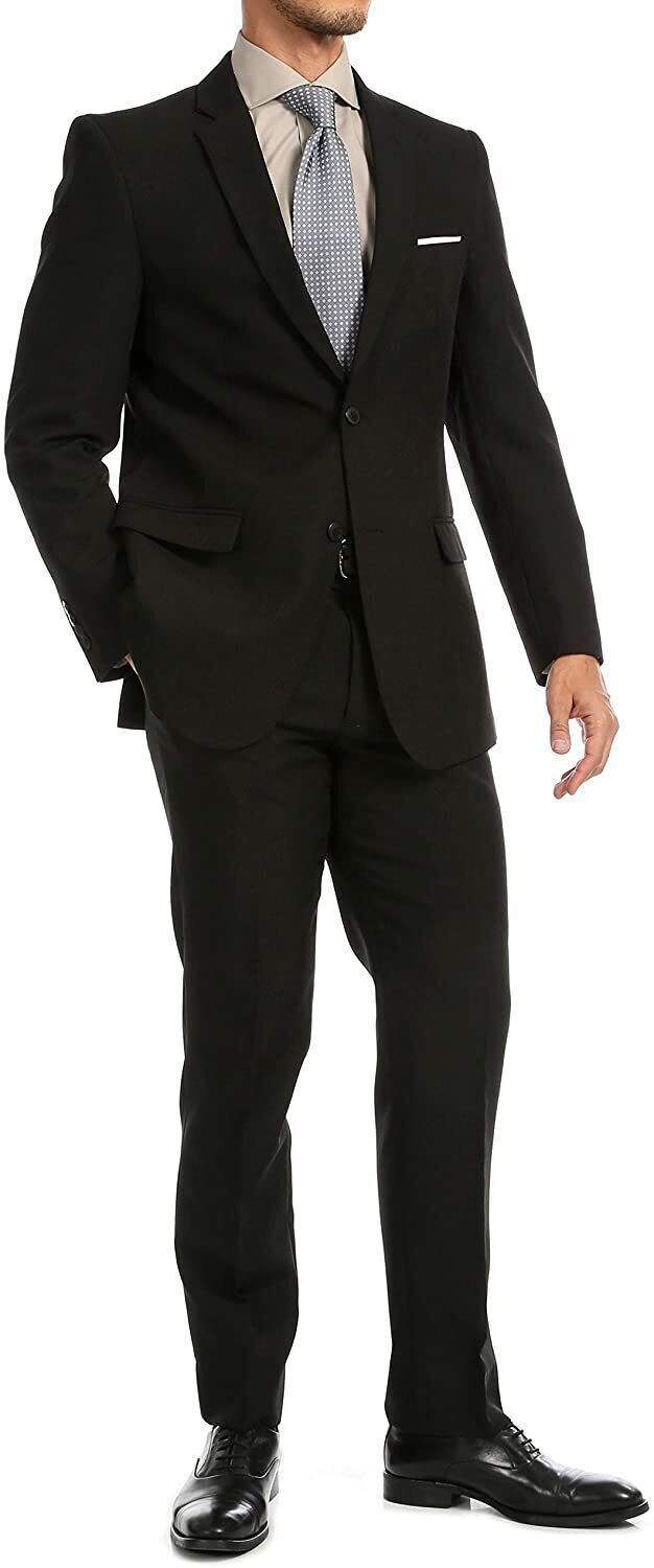 Black Tuxedo Suit For men Wedding Coat pant 2 Piece Partywear Office Formal wear