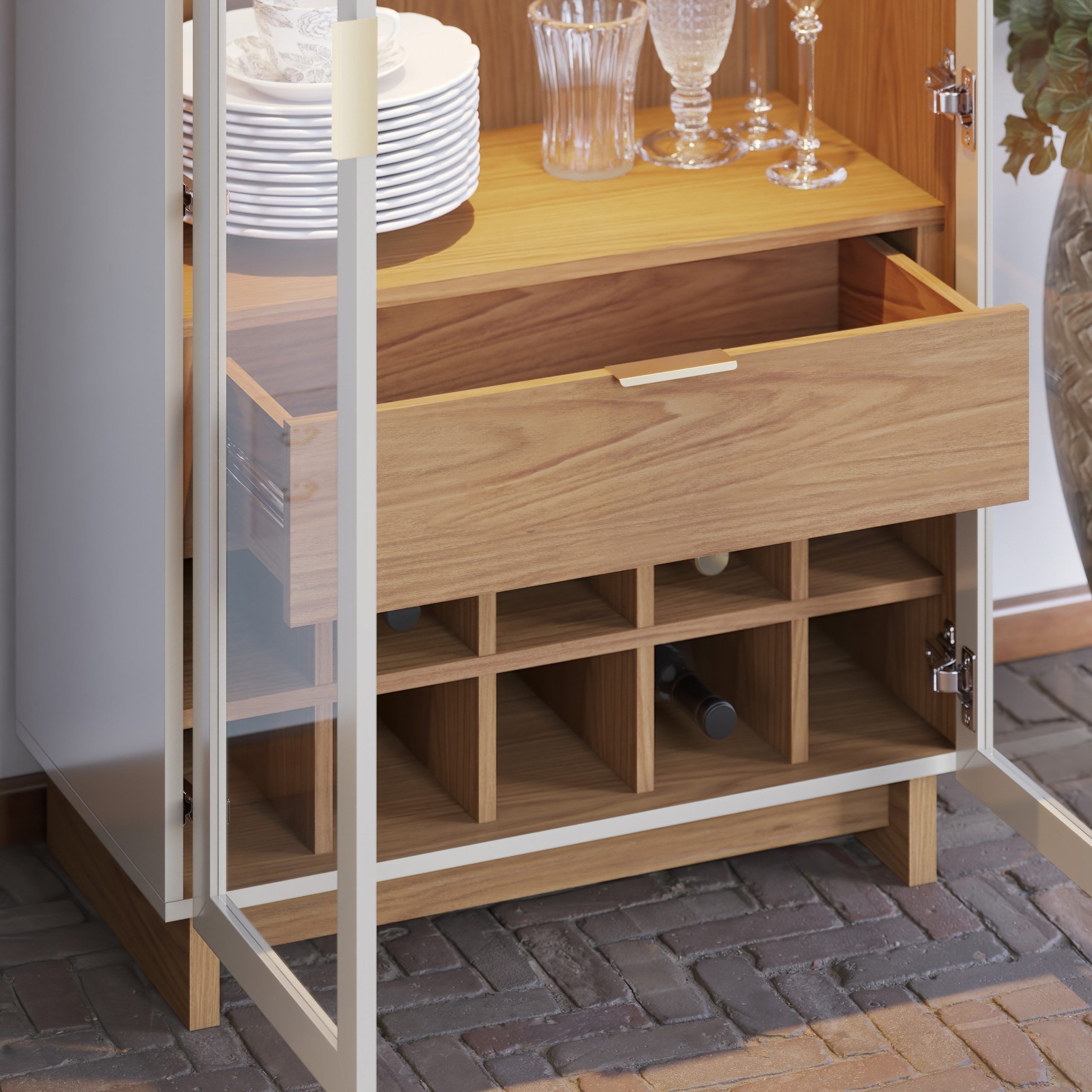 Guanabara Off White Display Cabinet