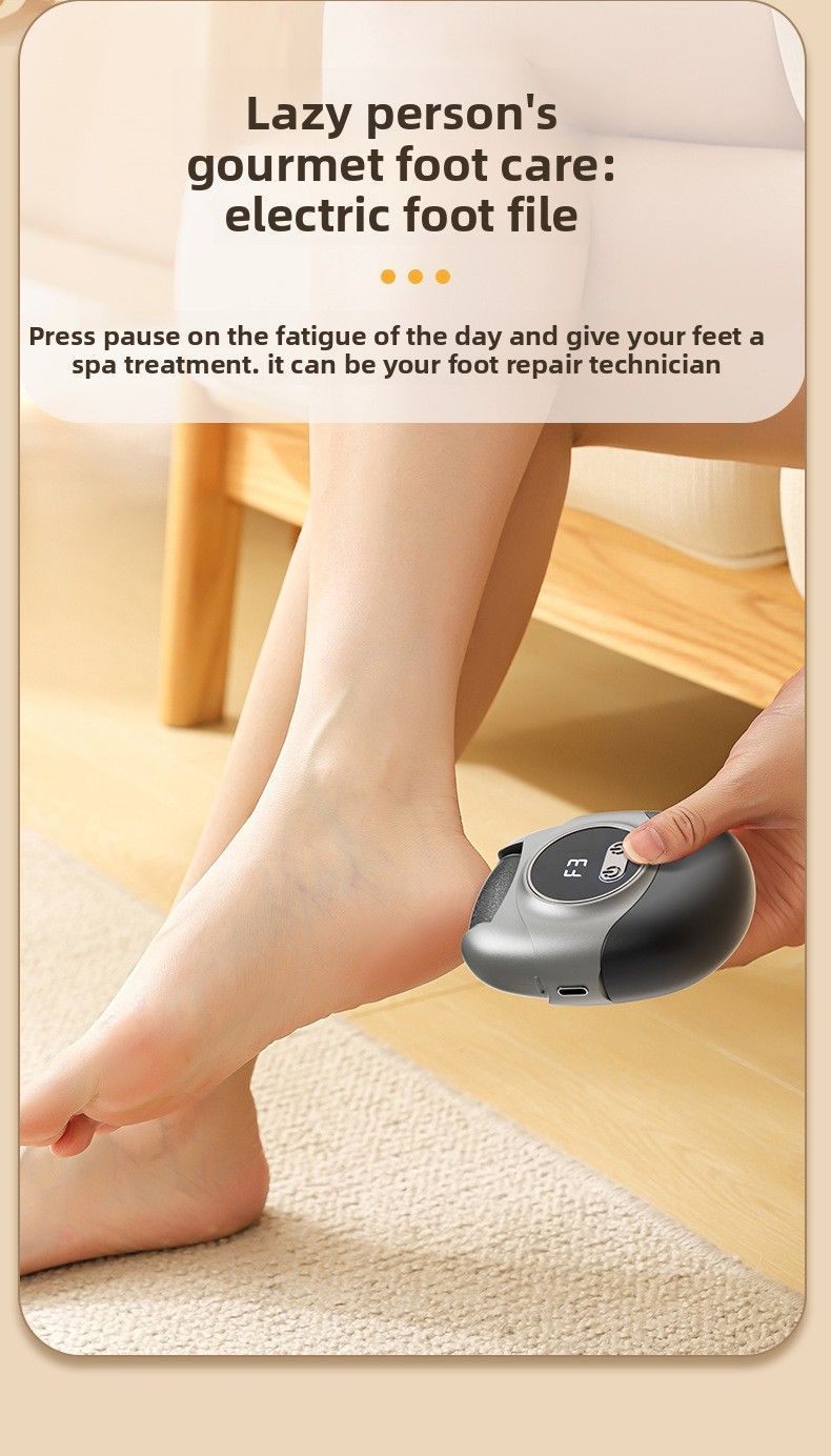Electric Foot Callus Remover with Coarse & Fine Rollers Black