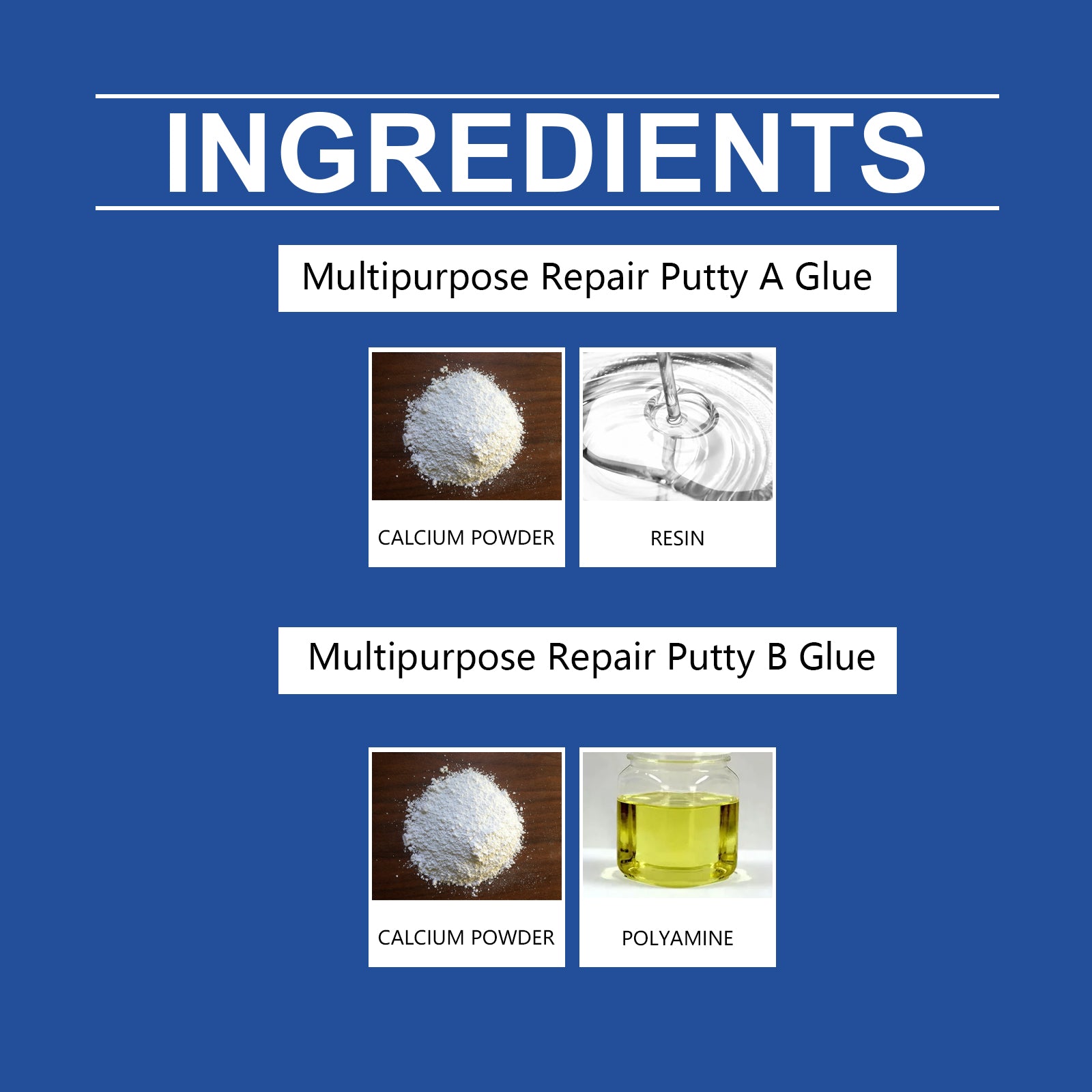 Strong Waterproof Plastic Steel Mud Iron Glue for Crack Repair, Multi-Functional Adhesive ,1 set