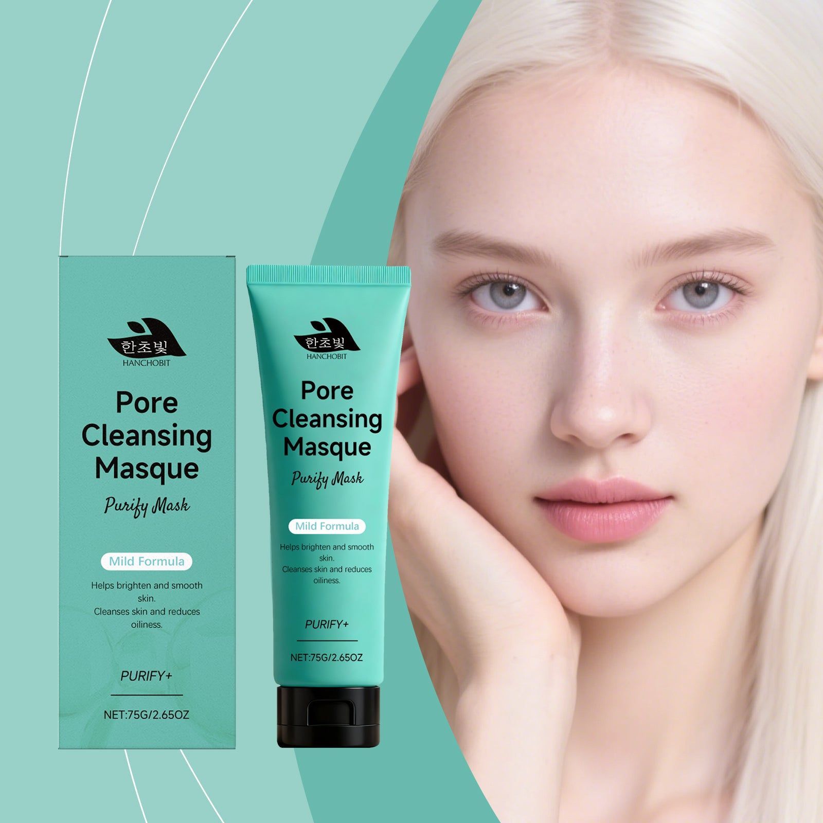 Deep Cleansing Mud Mask for Oily Skin, Pore Refining, Acne Control, Hydrating ,75g