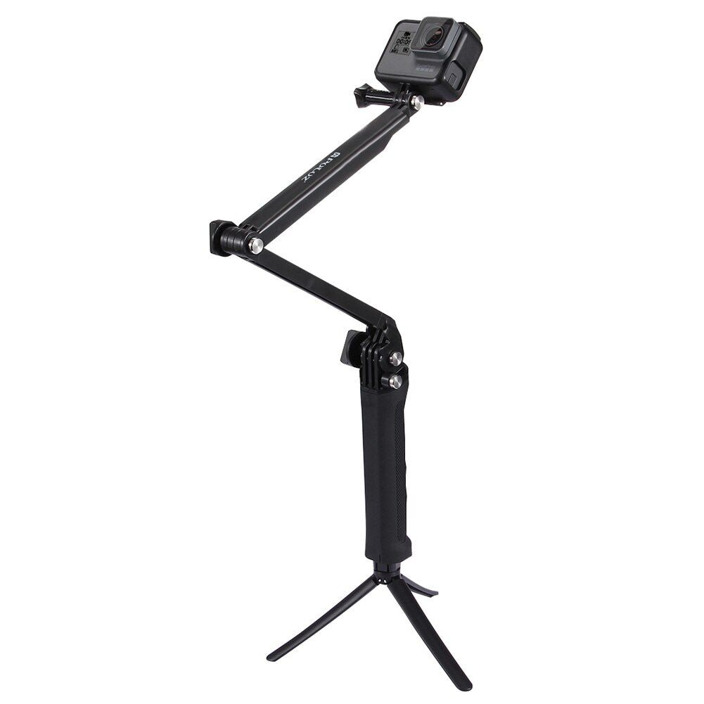 Huz 3 way clamp monopet proof dwaterproof water selfie stick for goopro hero 5 6