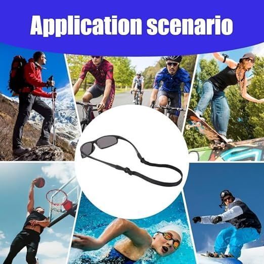 3pcs Adjustable Sports Glasses Straps Non Slip Glasses Cords Glasses Holder String Loop